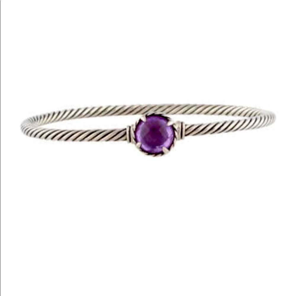 David Yurman Chatelaine Amethyst Bangle Bracelet